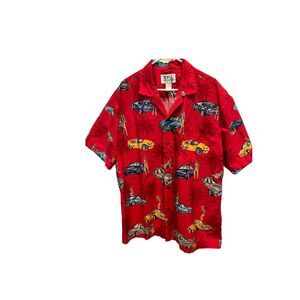 KY's Hawaiian Shirt‎ XLarge Red Hot Cars and Women in Swim Suits, Made in Hawaii